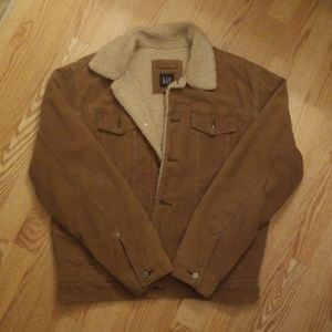 Men's Gap Corduroy Sherpa Lined Tan jacket